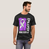 Epilepsiebewustzijn Sterk Elke Dag T-shirt (Voorkant volledig)