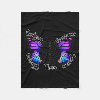 Epilepsiebewustzijn Sterker Dan Aanval Paars Fleece Deken