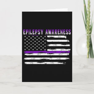 Epilepsiebewustzijn Vlag van de VS Amerikaanse Epi Kaart