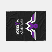Epilepsiebewustzijn Warrior Ondersteuning Overleve Fleece Deken (Voorkant (Horizontaal))