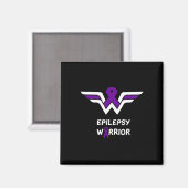 Epilepsiebewustzijn Warrior Ondersteuning Overleve Magneet (Voorkant / Achterkant)