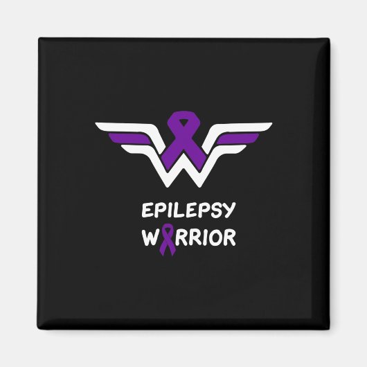 Epilepsiebewustzijn Warrior Ondersteuning Overleve Magneet (Voorkant)