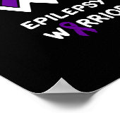 Epilepsiebewustzijn Warrior Ondersteuning Overleve Poster (Hoek)
