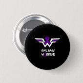 Epilepsiebewustzijn Warrior Ondersteuning Overleve Ronde Button 5,7 Cm (Voorkant /achterkant)