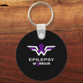 Epilepsiebewustzijn Warrior Ondersteuning Overleve Sleutelhanger (Voorkant)
