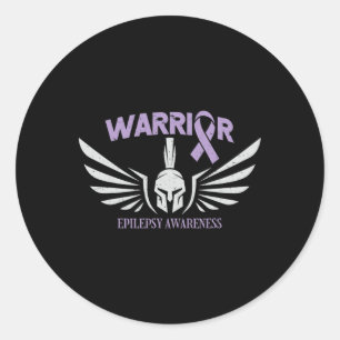 Epilepsiebewustzijn Warriorlint  Ronde Sticker