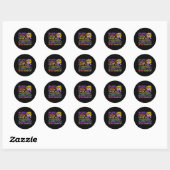 Epilepsiebewustzijn zonnebloemwarrior paars vinta ronde sticker (Vel)