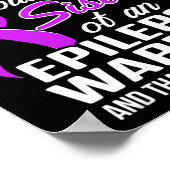 Epilepsiebewustzijn Zus Held Epileptische Krijger Poster (Hoek)