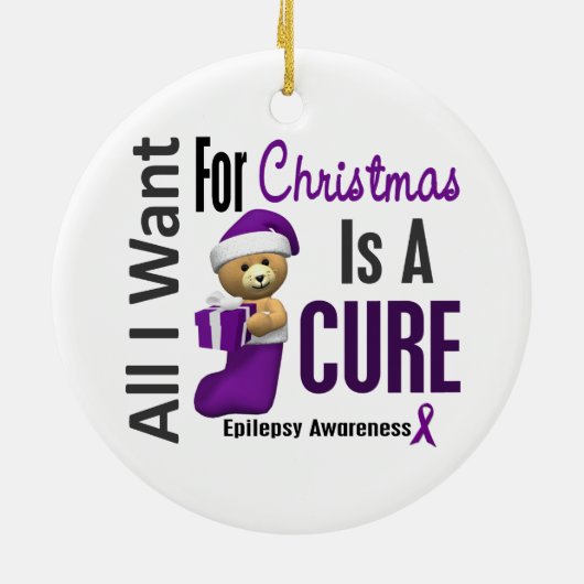 Epilepsy alles wat ik wil voor kerstsieraden keramisch ornament (Achterkant)