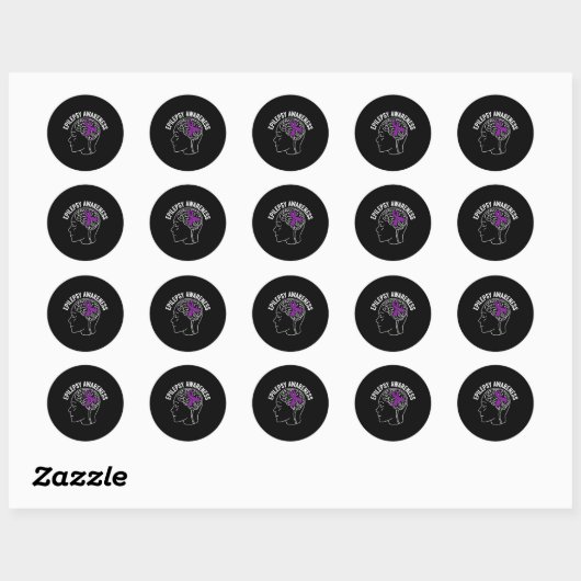 Epilepsy Awareness 5  Ronde Sticker (Vel)