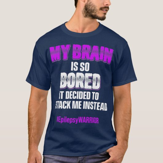 Epilepsy Awareness Attack Epileptic Warrior T-shirt (Voorkant)