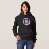 Epilepsy Awareness Bleached Rainbow Purple Ribbon Hoodie (Voorkant volledig)