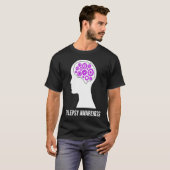 Epilepsy Awareness Brain Aware Epileptic Warrior S T-shirt (Voorkant volledig)