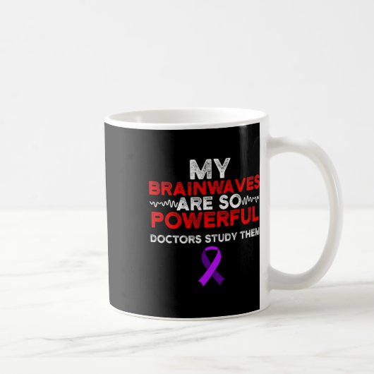 Epilepsy Awareness Brain Waves Epileptic Warrior S Koffiemok (Rechts)