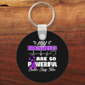 Epilepsy Awareness Brain Waves Epileptic Warrior S Sleutelhanger (Voorkant)