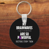 Epilepsy Awareness Brain Waves Epileptic Warrior S Sleutelhanger (Voorkant)