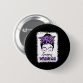 Epilepsy Awareness Bun Warrior Leopard Banda Ronde Button 5,7 Cm (Voorkant /achterkant)