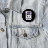 Epilepsy Awareness Bun Warrior Leopard Banda Ronde Button 5,7 Cm (In situ)