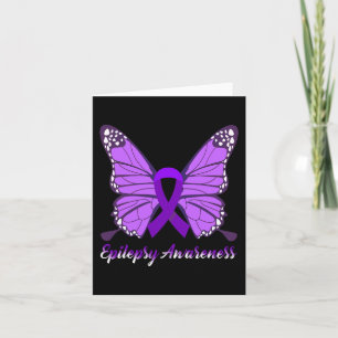 Epilepsy Awareness Butterfly Paars Ribbon Epileels Kaart