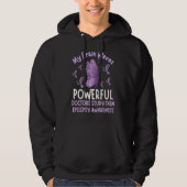 Epilepsy Awareness Butterfly Purple Ribbon Epileps Hoodie (Voorkant)