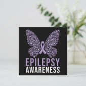 Epilepsy Awareness Butterfly Ribbon Kaart (Staand voorkant)