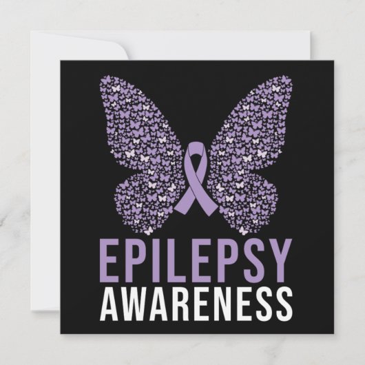 Epilepsy Awareness Butterfly Ribbon Kaart (Voorkant)
