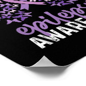 Epilepsy Awareness Butterfly Ribbon Poster (Hoek)