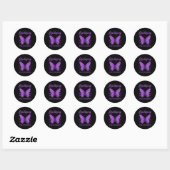 Epilepsy Awareness Butterfly Vintage  Ronde Sticker (Vel)