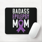 Epilepsy Awareness Byd Epilepsy Mom Purple Ribbon  Muismat (Met muis)