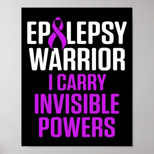 Epilepsy Awareness Carry Epileptic Warrior Survivo Poster (Voorkant)