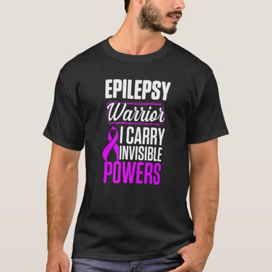 Epilepsy Awareness Carry Epileptic Warrior Survivo T-shirt (Voorkant)