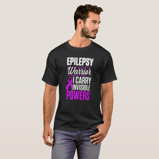 Epilepsy Awareness Carry Epileptic Warrior Survivo T-shirt (Voorkant volledig)