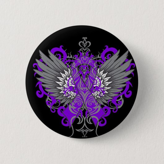 Epilepsy Awareness Cool Wings Ronde Button 5,7 Cm (Voorkant)