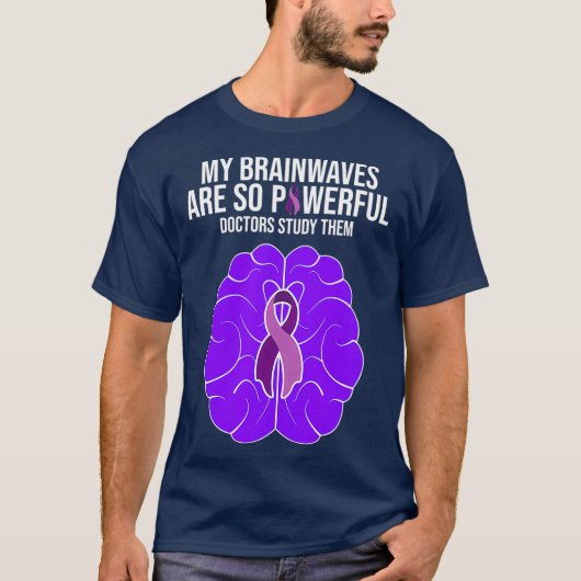 Epilepsy Awareness Costume My Brainwaves Gifts T-shirt (Voorkant)
