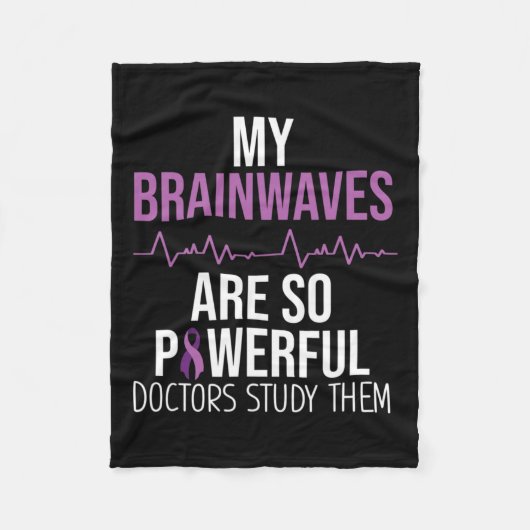 Epilepsy Awareness Costuum My Brainwaves Surviance Fleece Deken (Voorkant)