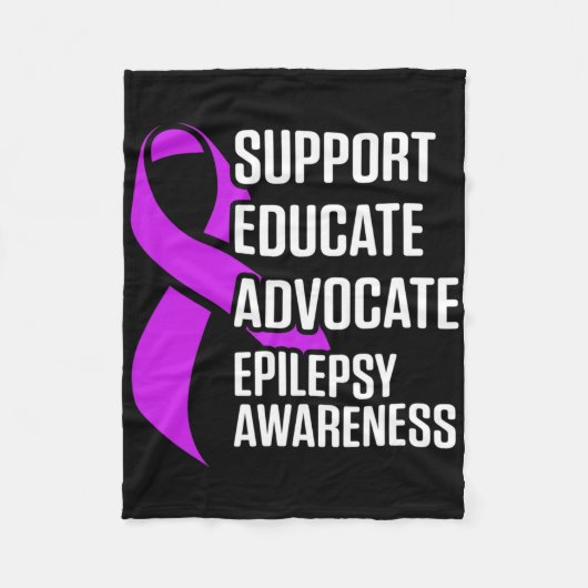 Epilepsy Awareness Educate Epileptic Warrior Survi Fleece Deken (Voorkant)