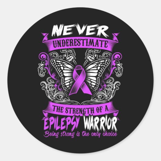 Epilepsy Awareness Epilepsy Awareness Day Disease  Ronde Sticker (Voorkant)