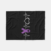 Epilepsy Awareness Epilepsy Awareness Heart  Fleece Deken (Voorkant (Horizontaal))
