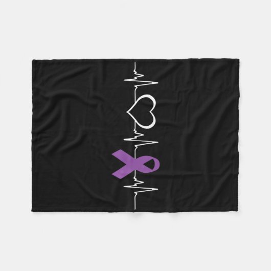 Epilepsy Awareness Epilepsy Awareness Heart  Fleece Deken (Voorkant (Horizontaal))
