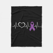 Epilepsy Awareness Epilepsy Awareness Heart  Fleece Deken (Voorkant)