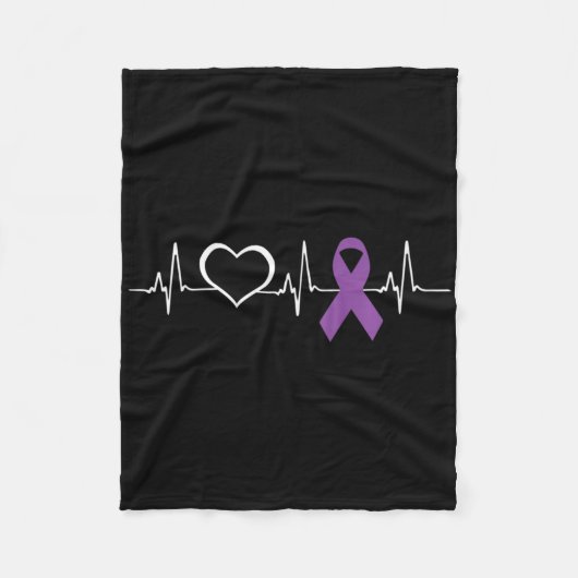 Epilepsy Awareness Epilepsy Awareness Heart  Fleece Deken (Voorkant)