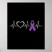 Epilepsy Awareness Epilepsy Awareness Heart  Poster (Voorkant)