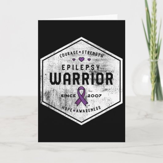 Epilepsy Awareness Epilepsy Warrior Since 2007 Kaart (Voorkant)
