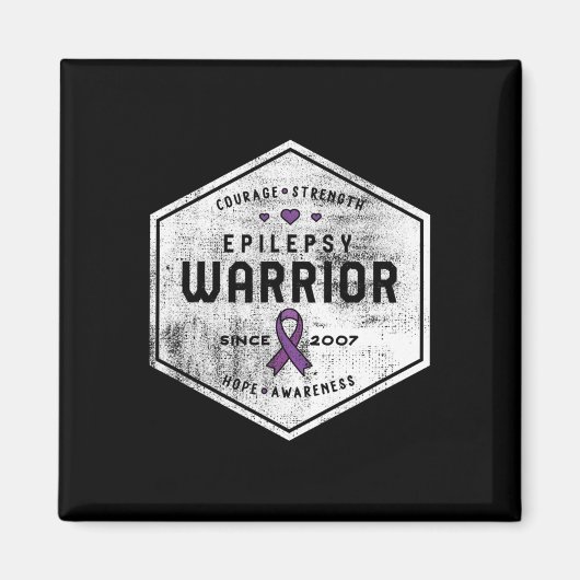 Epilepsy Awareness Epilepsy Warrior Since 2007 Magneet (Voorkant)