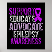 Epilepsy Awareness Epileptic Warrior Survivor 10  Poster (Voorkant)