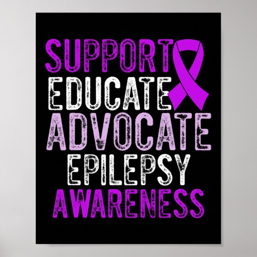 Epilepsy Awareness Epileptic Warrior Survivor 10  Poster (Voorkant)