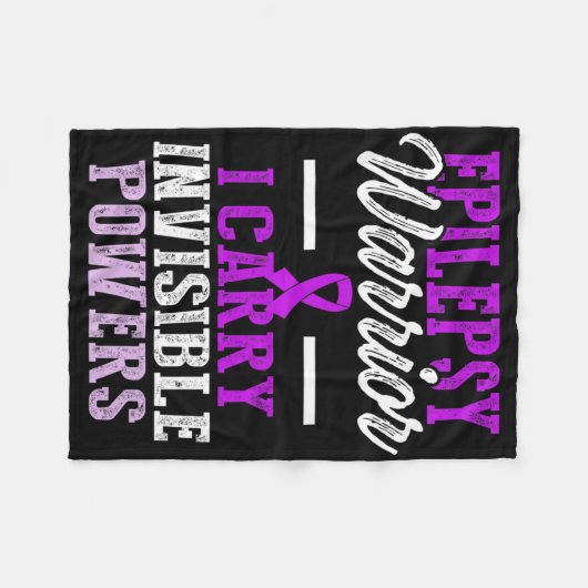 Epilepsy Awareness Epileptic Warrior Survivor 11  Fleece Deken (Voorkant (Horizontaal))