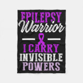Epilepsy Awareness Epileptic Warrior Survivor 11  Fleece Deken (Voorkant)