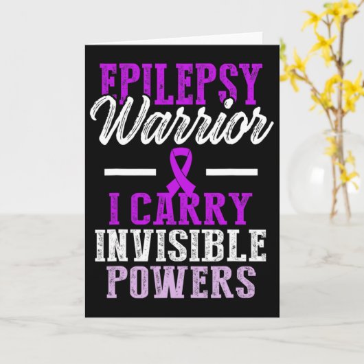 Epilepsy Awareness Epileptic Warrior Survivor 11  Kaart (Gele Bloem)