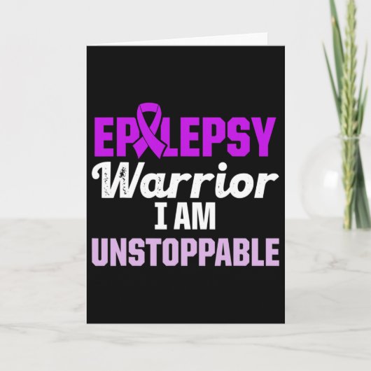 Epilepsy Awareness Epileptic Warrior Survivor 15  Kaart (Voorkant)